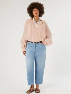 Blusa in georgette - ROSA ANTICO