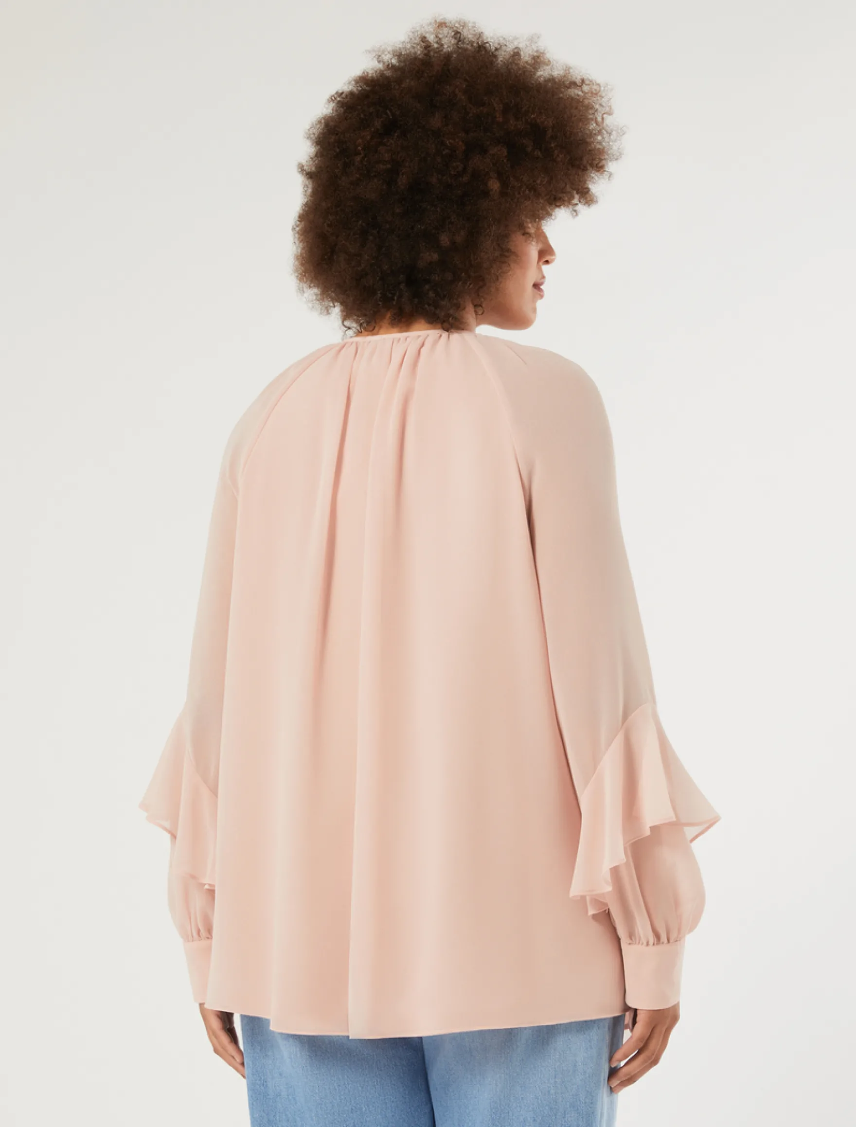 Blusa in georgette - ROSA ANTICO