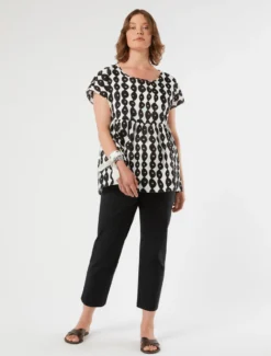 Blusa in mussola di cotone - BIANCO