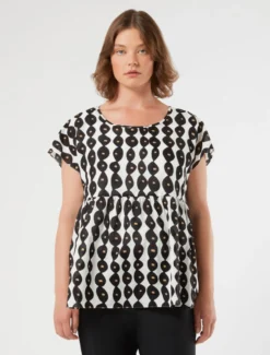 Blusa in mussola di cotone - BIANCO
