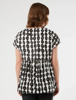 Blusa in mussola di cotone - BIANCO