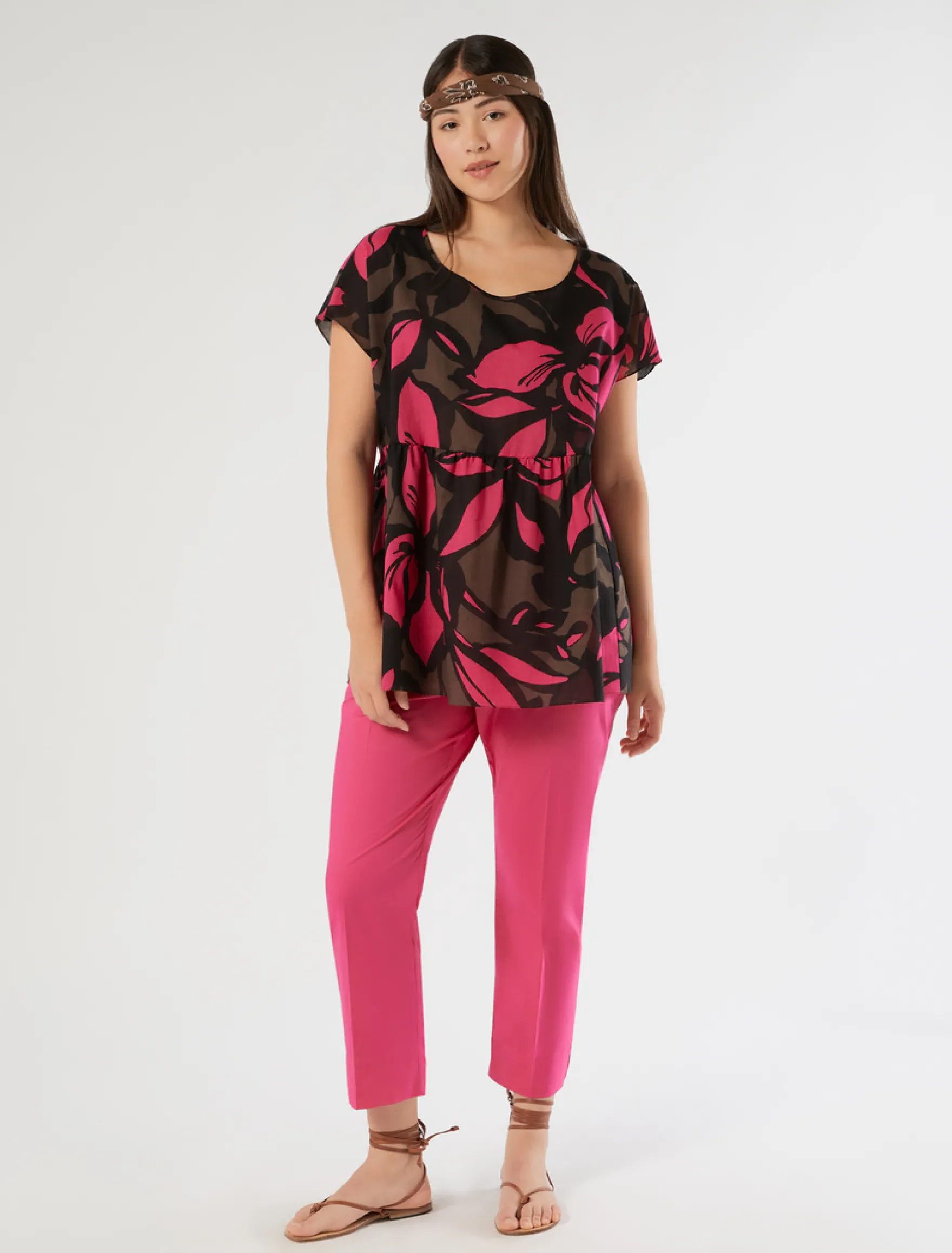 Blusa in mussola di cotone - CACAO