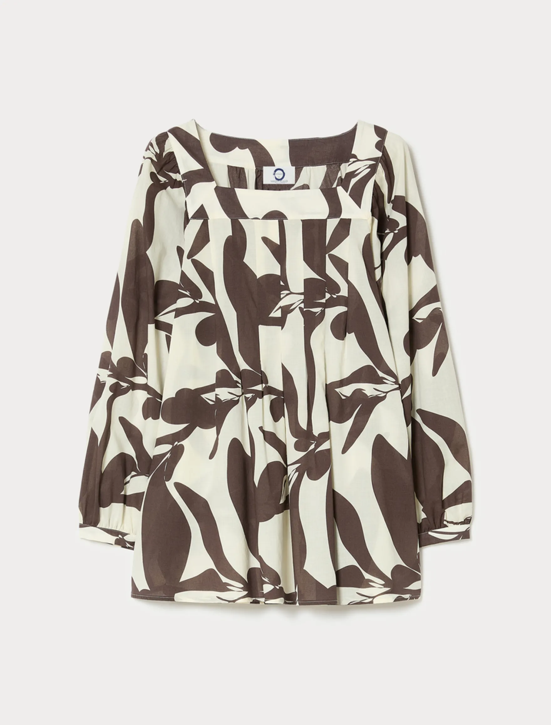 Blusa in popeline di cotone - AVORIO