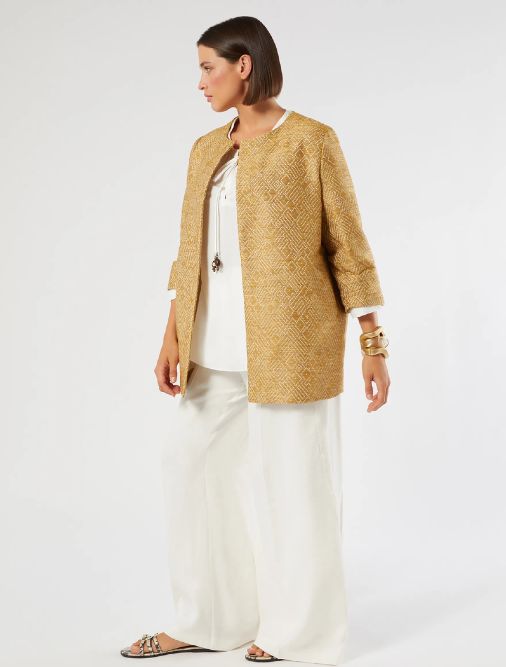 Blusa in popeline di cotone - AVORIO