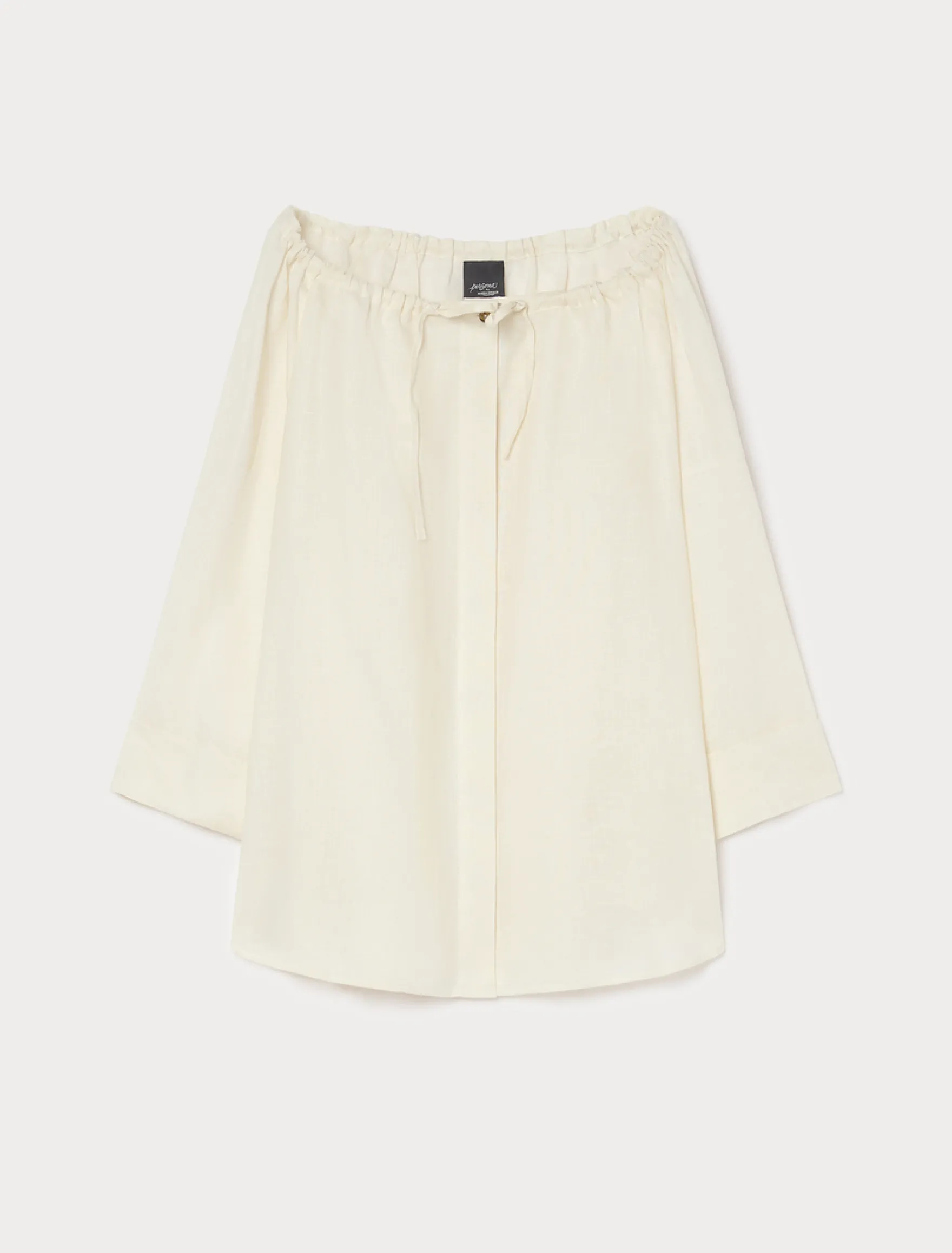 Blusa in puro lino - AVORIO