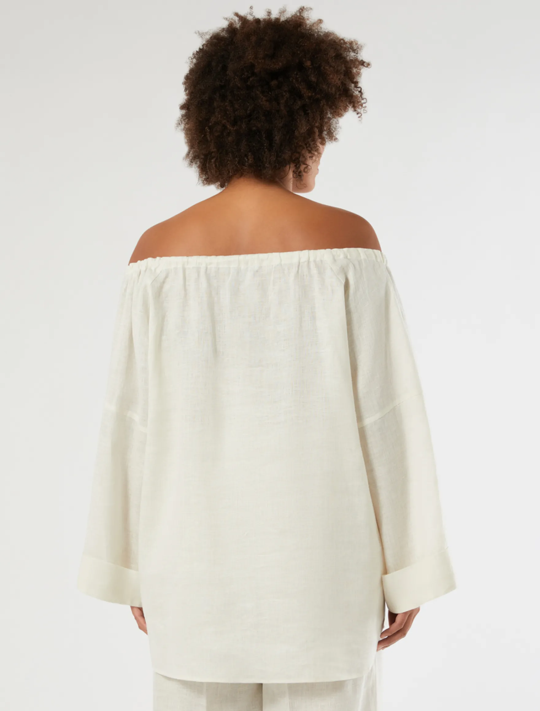 Blusa in puro lino - AVORIO