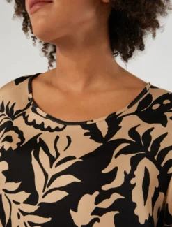 Blusa in raso viscosa - BEIGE