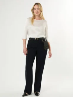 Blusa in satin - BIANCO