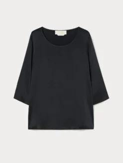 Blusa in satin - BLU NOTTE