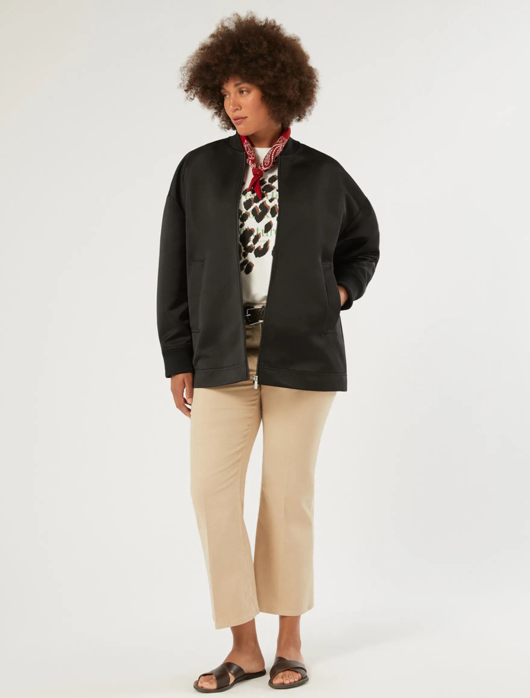 Bomber in duchesse - NERO
