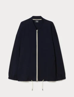 Bomber in jersey - BLU NOTTE