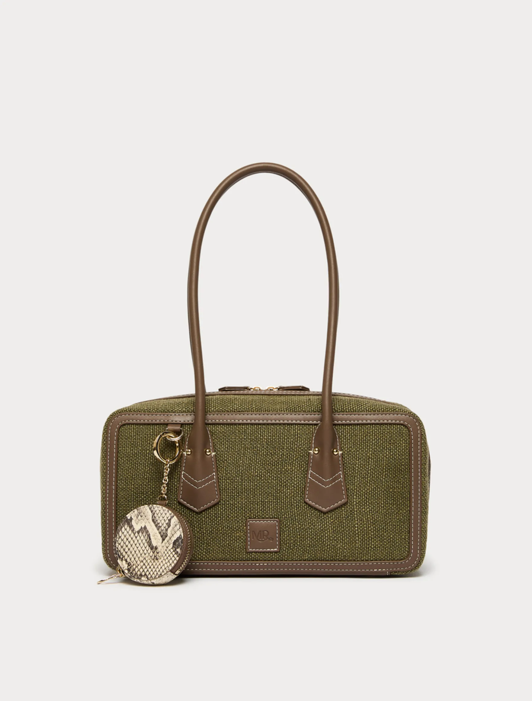 Borsa bauletto in canvas - VERDE KAKI