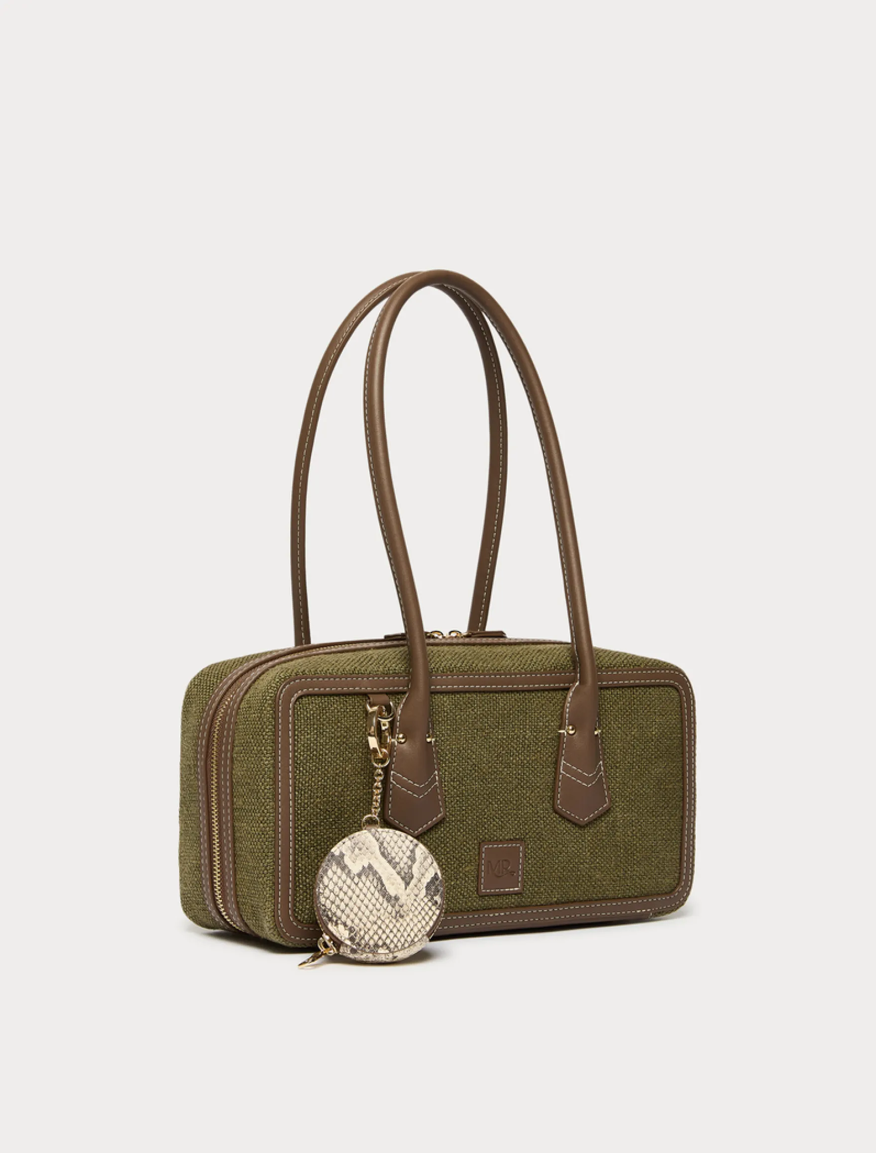 Borsa bauletto in canvas - VERDE KAKI