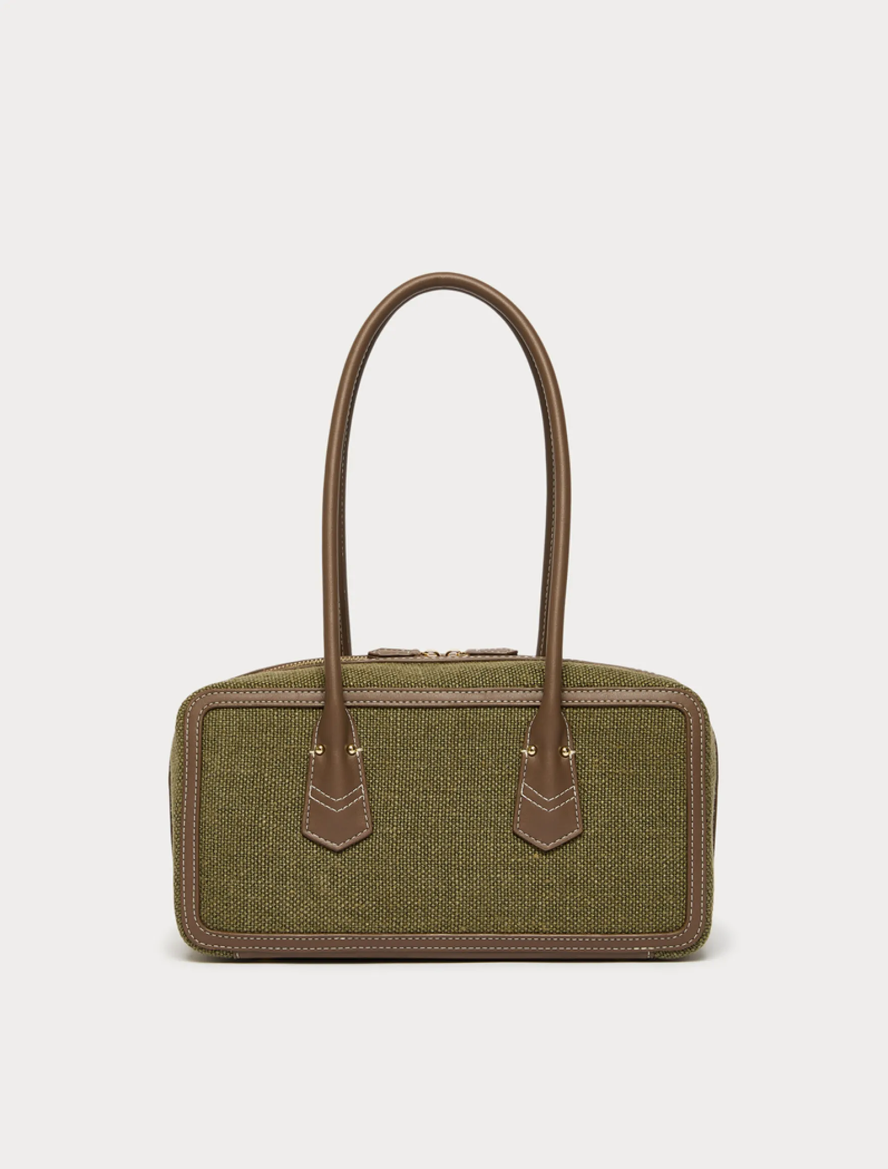 Borsa bauletto in canvas - VERDE KAKI