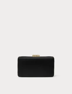 Borsa clutch in raso - NERO