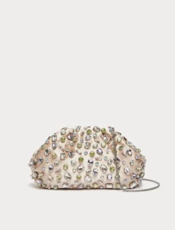 Borsa in raso con cabochon - CIPRIA