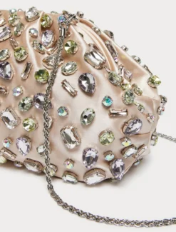 Borsa in raso con cabochon - CIPRIA