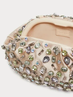 Borsa in raso con cabochon - CIPRIA