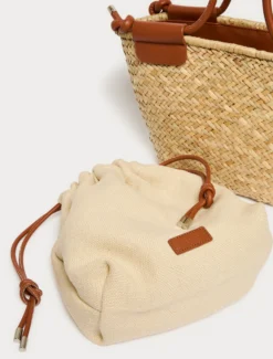 Borsa shopper in paglia - NATURALE