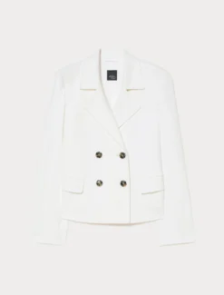 Caban in jersey - BIANCO