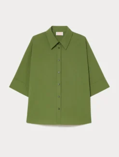 Camicia in cotone - VERDE OLIVA