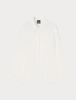 Camicia in crêpe de Chine - BIANCO