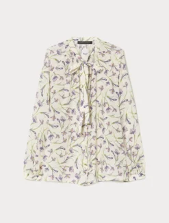 Camicia in crêpe de Chine di seta - BIANCO AVORIO