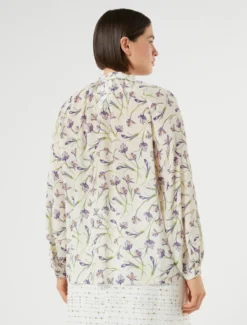 Camicia in crêpe de Chine di seta - BIANCO AVORIO