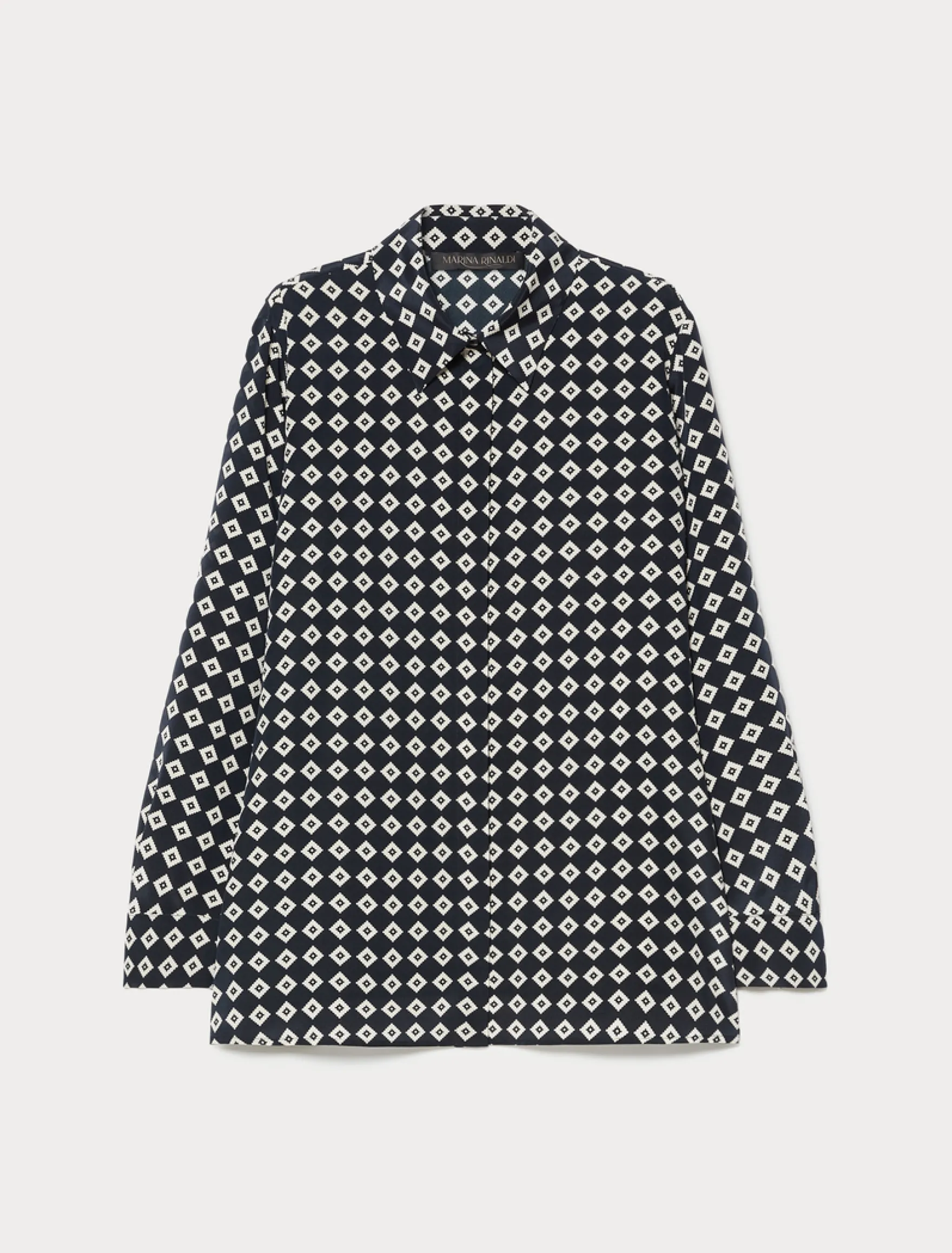 Camicia in crêpe de Chine di seta - BLU NOTTE