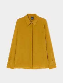 Camicia in crêpe de Chine - SENAPE