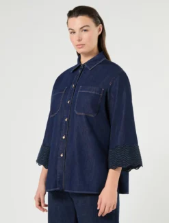 Camicia in denim - BLU NOTTE