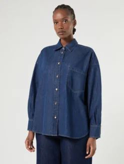 Camicia in denim - BLU NOTTE