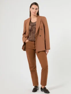 Camicia in georgette stampata - CUOIO