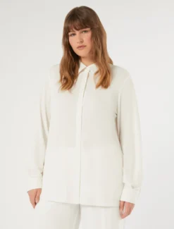 Camicia in jersey fluido - BIANCO