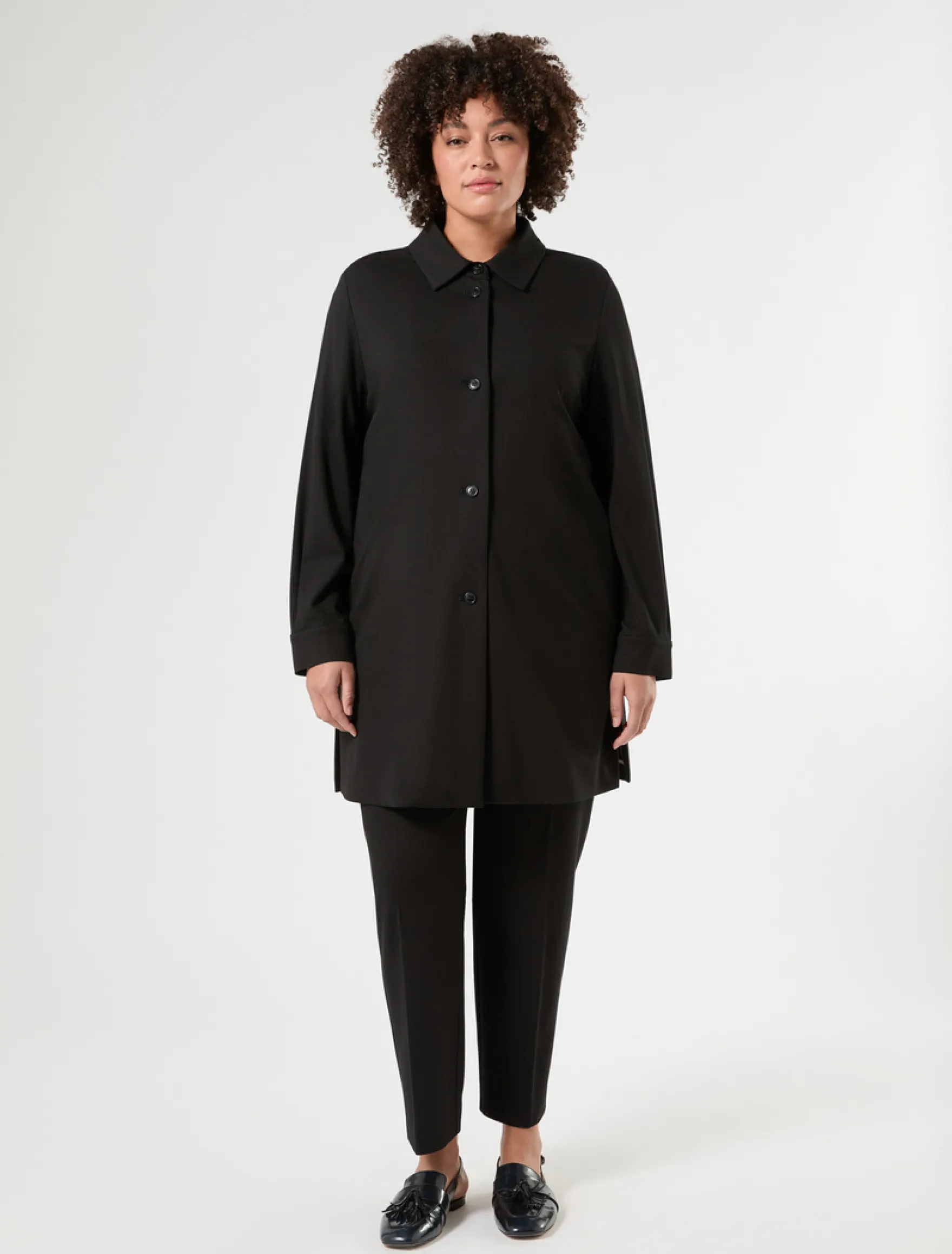 Camicia in jersey - NERO