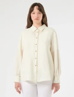 Camicia in lino - AVORIO