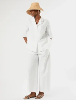 Camicia in lino e cotone - BIANCO OTTICO