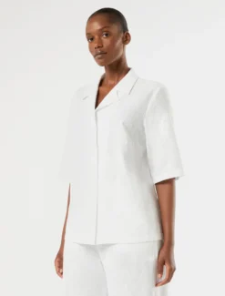 Camicia in lino e cotone - BIANCO OTTICO