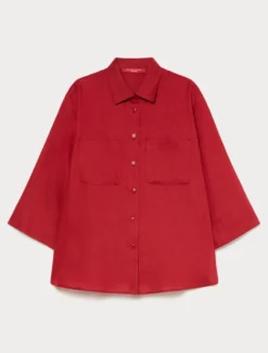 Camicia in lino - ROSSO
