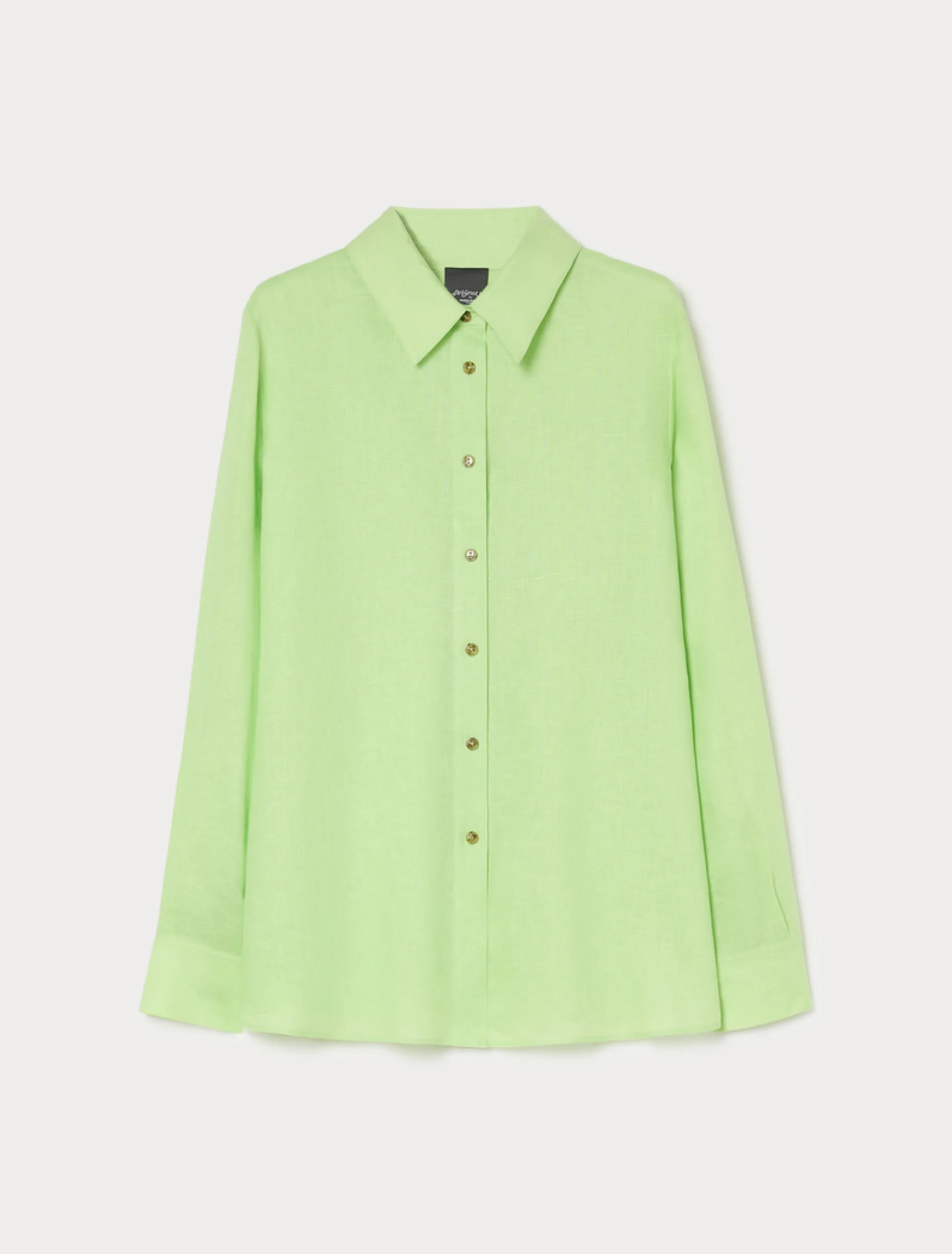 Camicia in lino - VERDE ACIDO