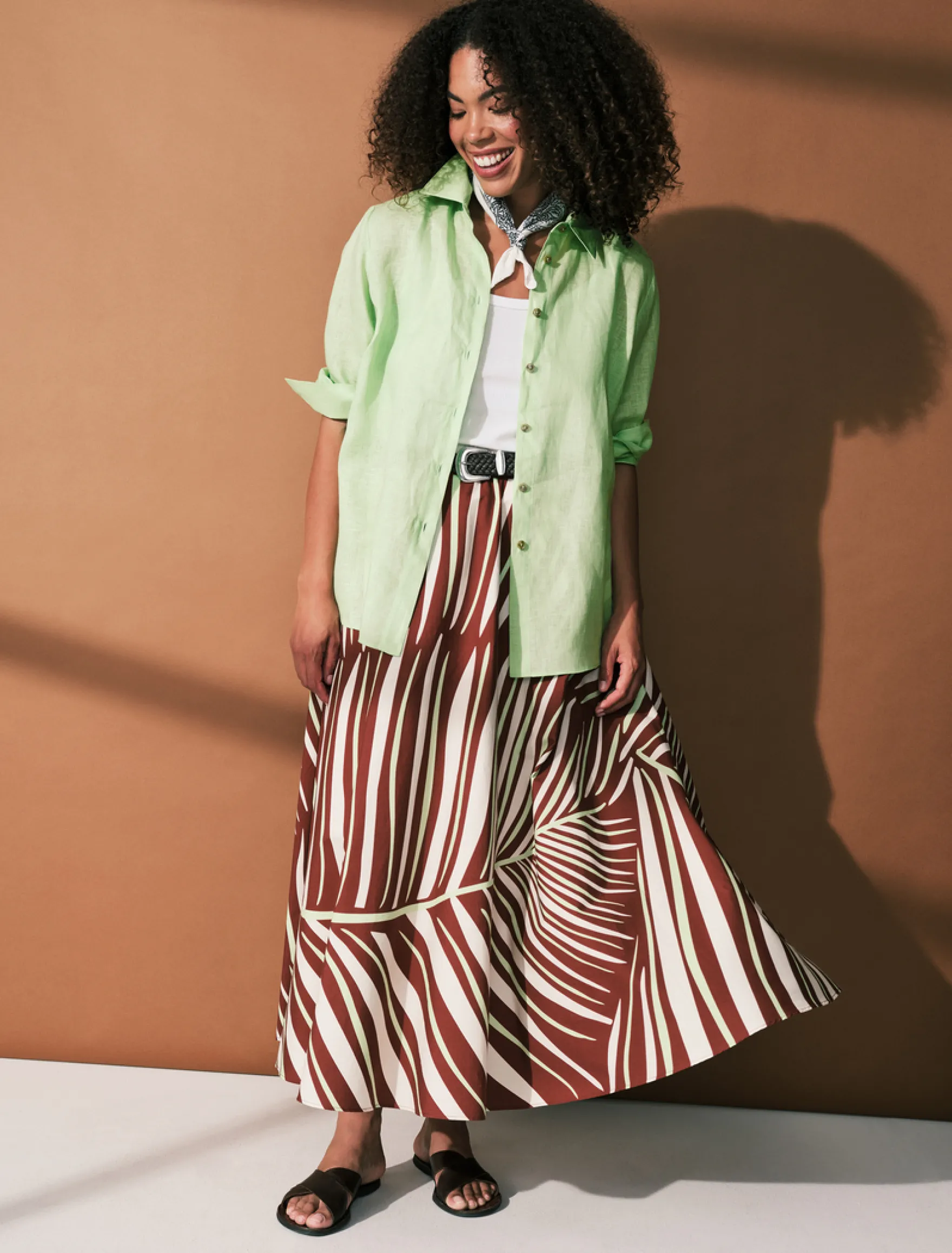Camicia in lino - VERDE ACIDO
