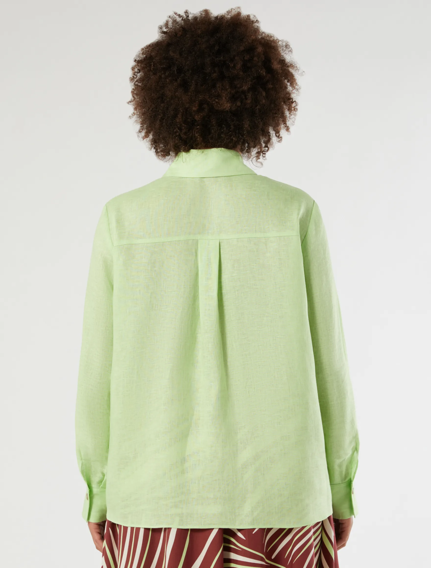 Camicia in lino - VERDE ACIDO