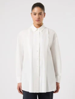 Camicia in microtwill di cotone - BIANCO OTTICO