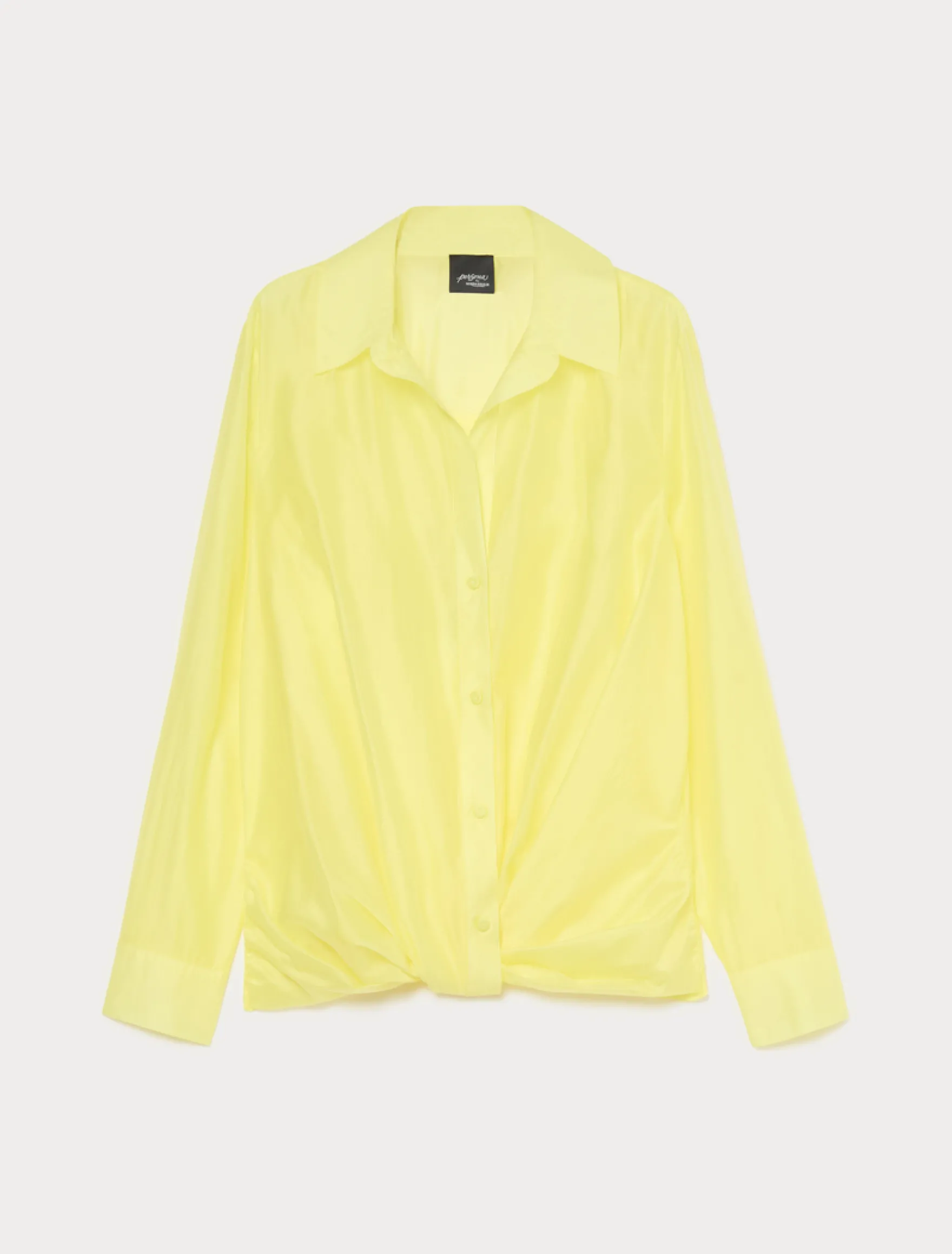 Camicia in mussola con nodo - GIALLO SOLE