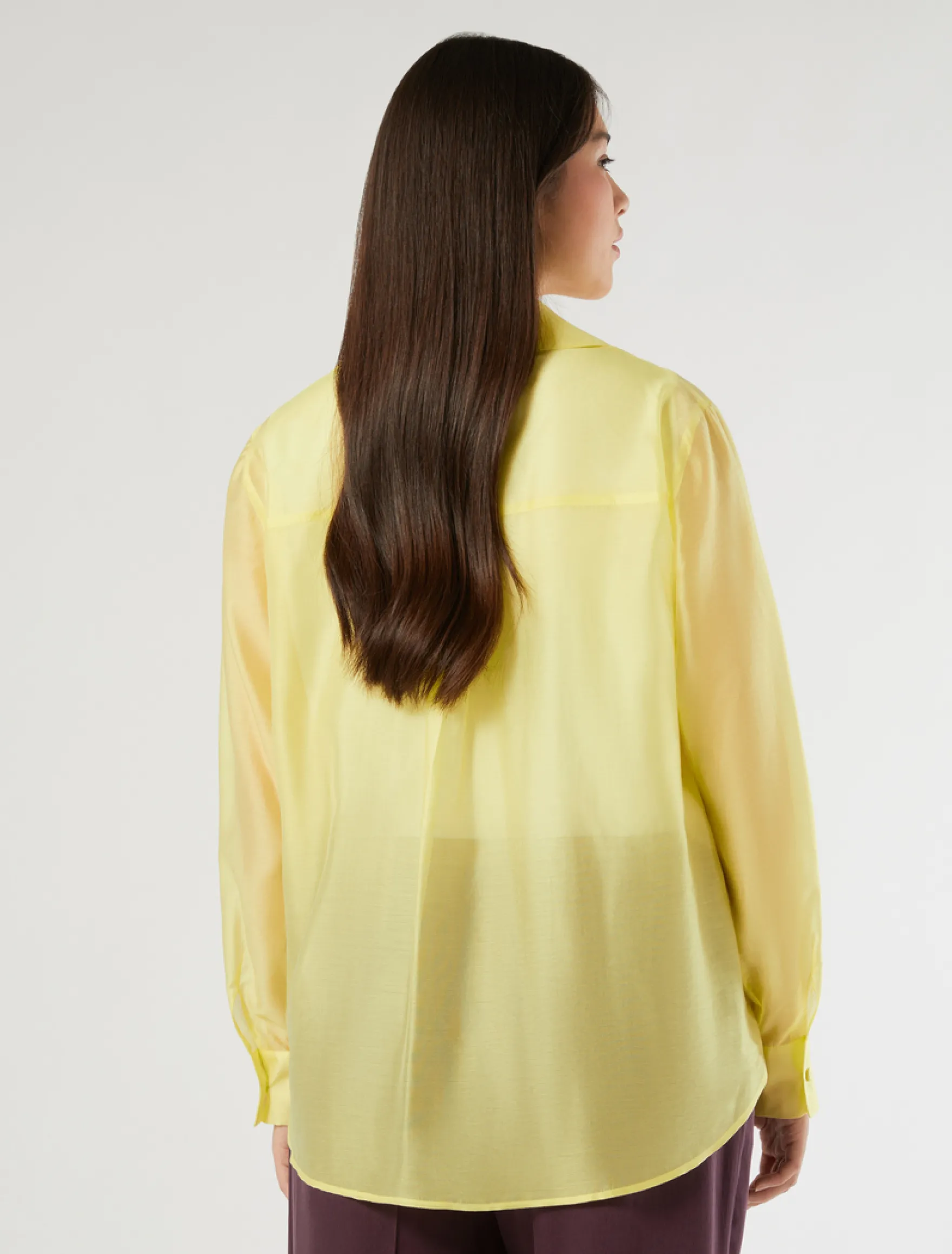 Camicia in mussola con nodo - GIALLO SOLE