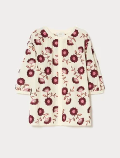 Camicia in mussola con ricamo - AVORIO