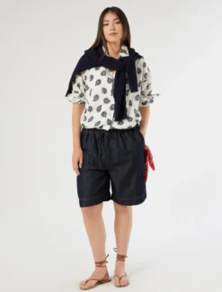 Camicia in mussola di cotone - BIANCO
