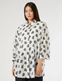Camicia in mussola di cotone - BIANCO