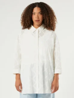 Camicia in mussola di cotone - BIANCO