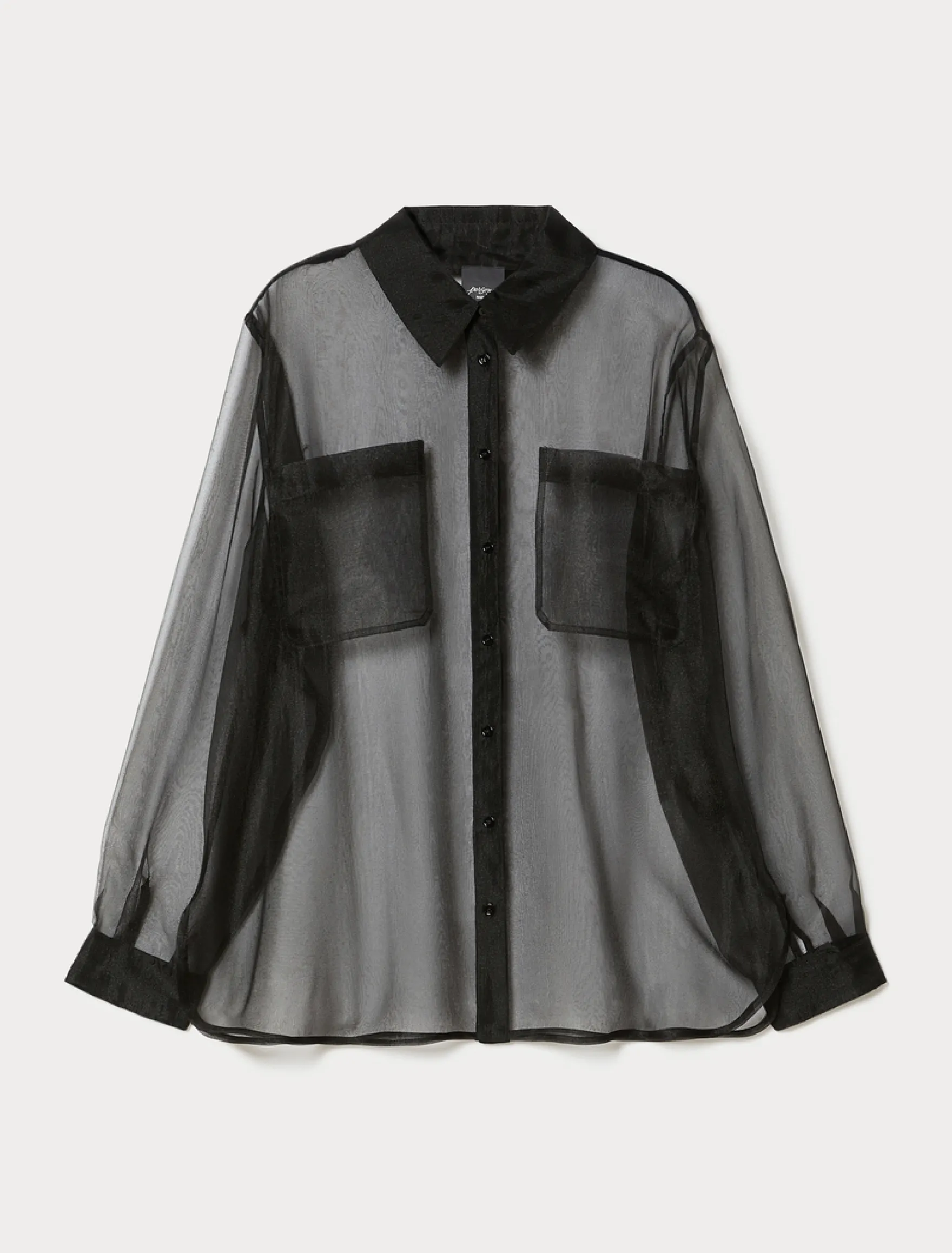 Camicia in organza - NERO